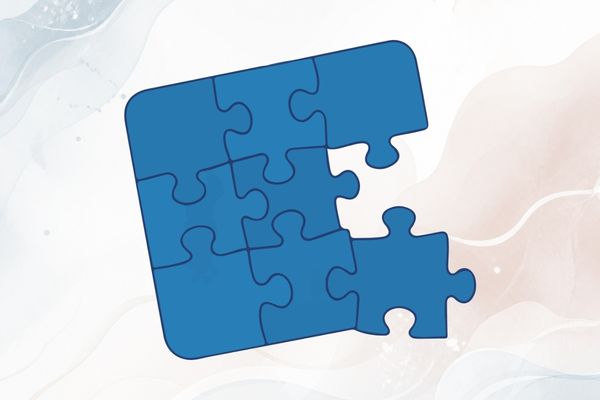 Illustration von einem Puzzle, dessen Teile noch nicht richtig zusammenpassen